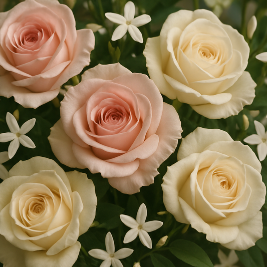 rose and jasmine flowers
