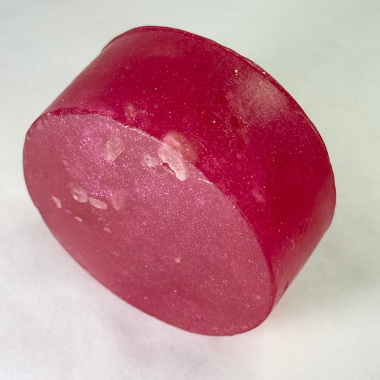 Pretty in Pink Amber, Vanilla and Pink Himalayan Rock Salt Handmade Mini Soap Travel Tin Set