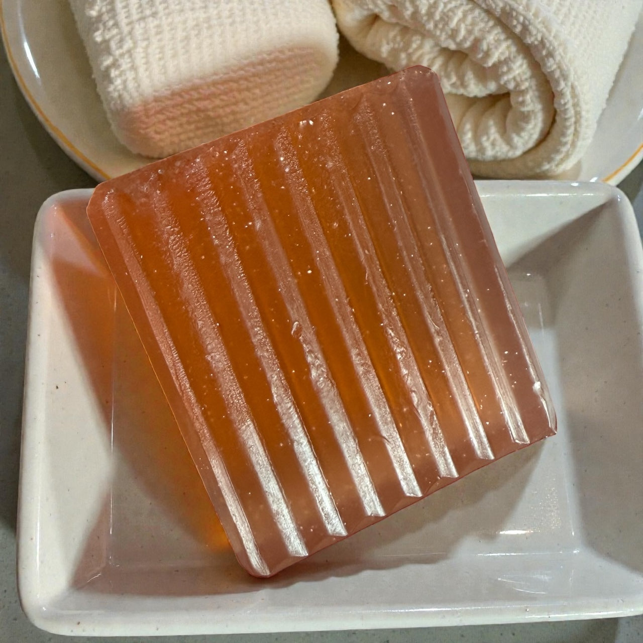 No. 6: LUCKY Amber and Vanilla Handmade Bougie  Soap Bar (140g)