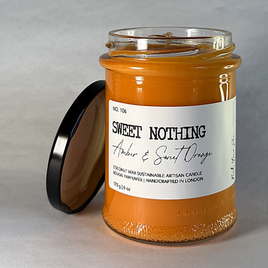 Sweet Nothing Amber and Sweet Orange Coconut Wax Artisan Candle